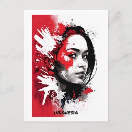 Indonesien Postkarte - Portrait - Welt der Frauen