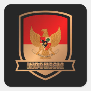 Indonesien Quadratischer Aufkleber