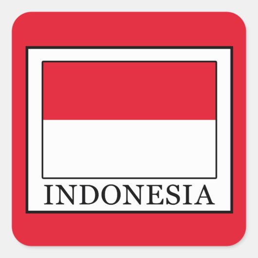 Indonesien Quadratischer Aufkleber (Vorderseite)
