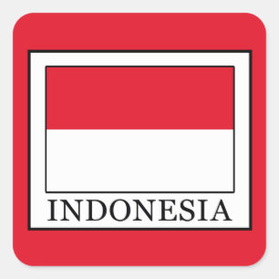 Indonesien Quadratischer Aufkleber