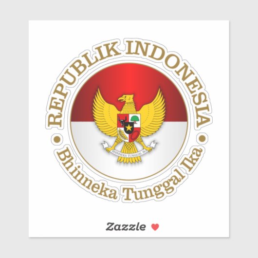Indonesien (rd) aufkleber (Blatt)