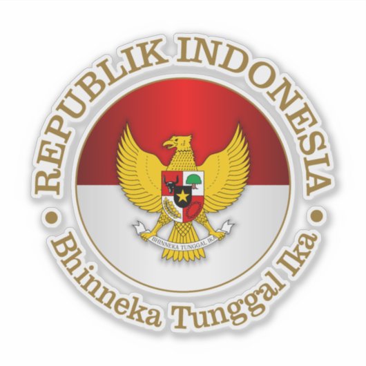 Indonesien (rd) aufkleber (Vorderseite)