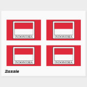 Indonesien Rechteckiger Aufkleber (Blatt)
