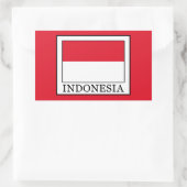 Indonesien Rechteckiger Aufkleber (Tasche)