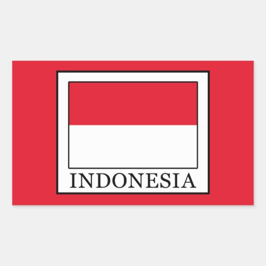 Indonesien Rechteckiger Aufkleber (Vorderseite)