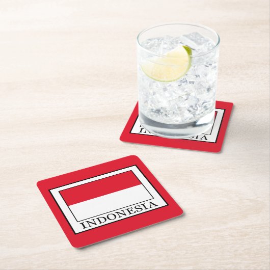 Indonesien Rechteckiger Pappuntersetzer (Vor Ort)