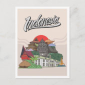 Indonesien Reise Postkarte (Vorderseite)