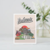 Indonesien Reise Postkarte (Stehend Vorderseite)