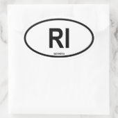 Indonesien "RI" Ovaler Aufkleber (Tasche)