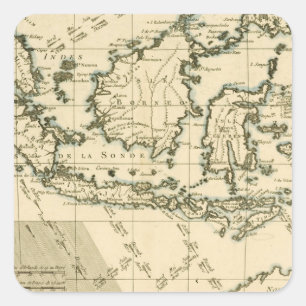Indonesien und die Philippinen Quadratischer Aufkleber