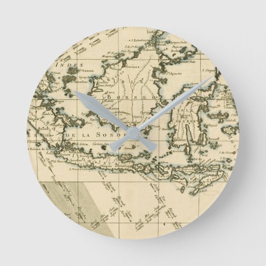 Indonesien und die Philippinen Runde Wanduhr (Vorderseite)