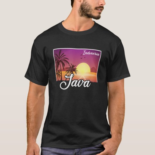 Indonesien Urlaub Reise Asien Java 2 im Retro-Stil T-Shirt (Vorderseite)