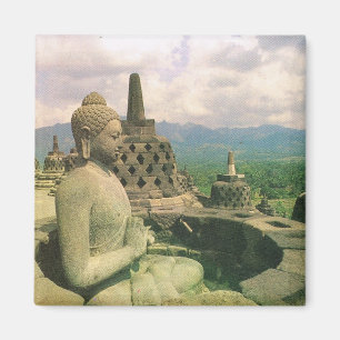 Indonesien Vintage, Borobodur-Buddhistentempel Magnet