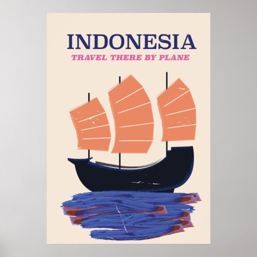 Indonesien Vintages Reiseplakat Poster (Vorne)