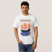 Indonesien Vintages Reiseplakat T-Shirt (Vorne ganz)