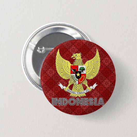 Indonesien-Wappen Button (Vorne & Hinten)