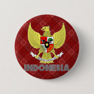 Indonesien-Wappen Button