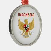 INDONESIEN-Wappen Silbernes Ornament (Rechts)