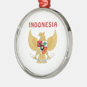 INDONESIEN-Wappen Silbernes Ornament (Links)