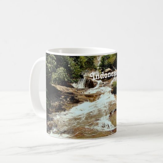Indonesien-Wasserfall Kaffeetasse (Vorderseite Links)