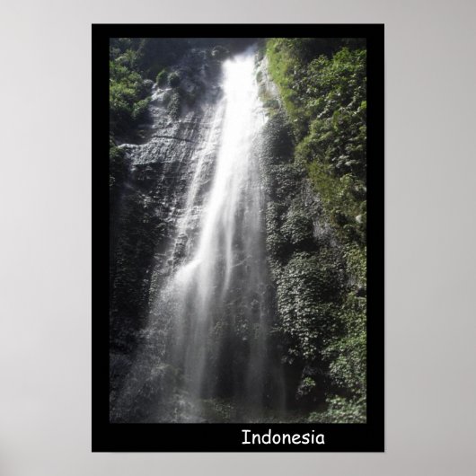Indonesien Wasserfall Poster (Vorne)