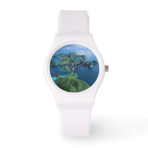 Indonesien, Westpapua. Luftaufnahme von Raja Ampat Armbanduhr