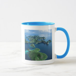 Indonesien, Westpapua. Luftaufnahme von Raja Ampat Tasse