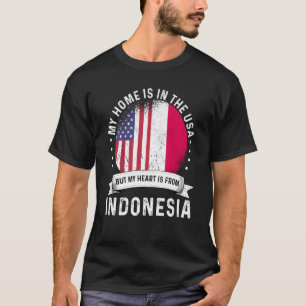 Indonesisch-amerikanischer Patriot stolz in USA F T-Shirt