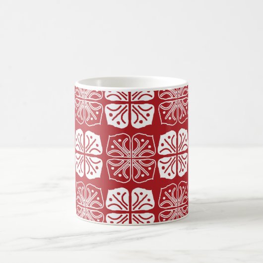 Indonesisch Batik Kawung Gurda Design Kaffeetasse (Mittel)