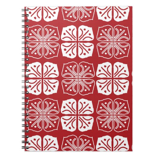 Indonesisch Batik Kawung Gurda Design Notizblock (Vorderseite)