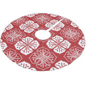 Indonesisch Batik Kawung Gurda Design Polyester Weihnachtsbaumdecke (Schrägansicht)
