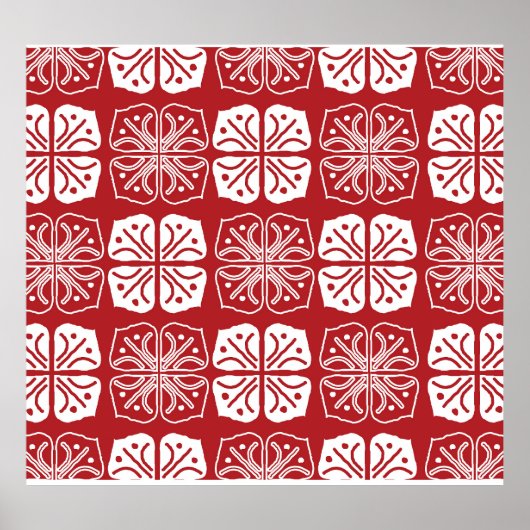 Indonesisch Batik Kawung Gurda Design Poster (Vorne)