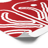 Indonesisch Batik Kawung Gurda Design Poster (Ecke)