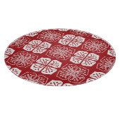 Indonesisch Batik Kawung Gurda Design Schneidebrett (Ecke)