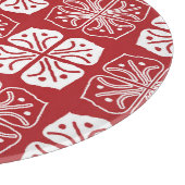 Indonesisch Batik Kawung Gurda Design Schneidebrett (Ecke)