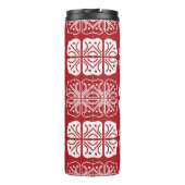Indonesisch Batik Kawung Gurda Design Thermosbecher (Rückseite)