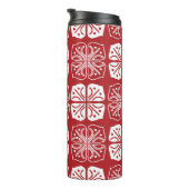Indonesisch Batik Kawung Gurda Design Thermosbecher (Nach rechts gedreht)