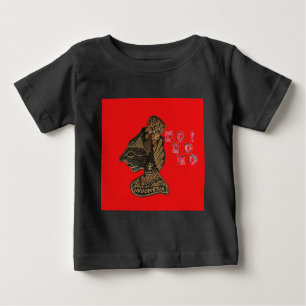 Indonesisch Shadow Puppet Hospho Design auf roter  Baby T-shirt