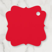 Indonesisch Shadow Puppet Hospho Design auf roter  Geschenkanhänger (Rückseite)