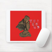 Indonesisch Shadow Puppet Hospho Design auf roter Mousepad (Mit Mouse)