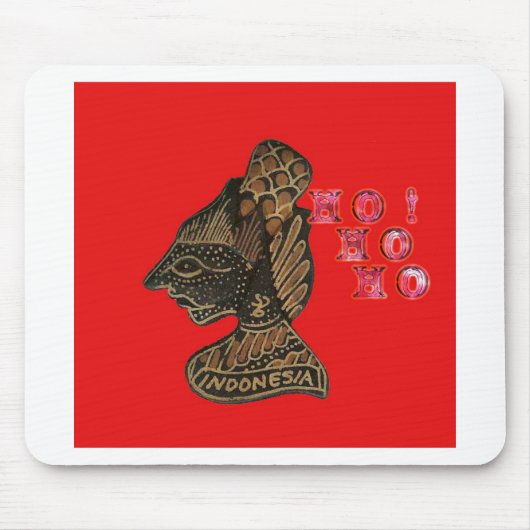 Indonesisch Shadow Puppet Hospho Design auf roter Mousepad (Vorne)