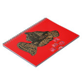 Indonesisch Shadow Puppet Hospho Design auf roter  Notizblock (Linke Seite)