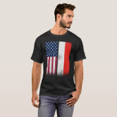 Indonesische amerikanische Flaggen Proud USA T-Shirt (Vorne ganz)