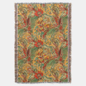 Indonesische Batik balinesisch Yellow Orange Decke (Vorderseite Vertikal)