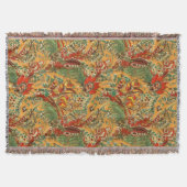Indonesische Batik balinesisch Yellow Orange Decke (Vorderseite)