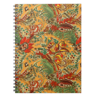 Indonesische Batik balinesisch Yellow Orange Notizblock