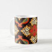 Indonesische Batik: Flora Fauna motif. Kaffeetasse (Vorderseite Links)