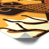 Indonesische Batik: Flora Fauna motif. Poster (Ecke)