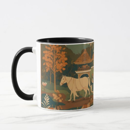 Indonesische Batik Miniaturmalerei Tasse (Links)