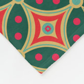 Indonesische Batik mit Pflanze: Unterschiedliche M Fleecedecke (Ecke)